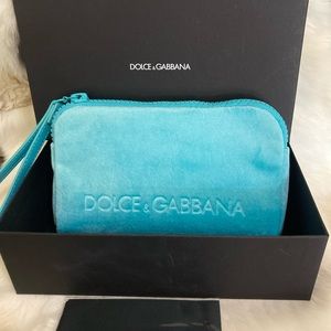 Dolce & Gabbana / sunglasses case velvet aqua accessories